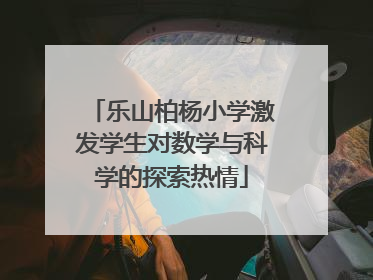 乐山柏杨小学激发学生对数学与科学的探索热情